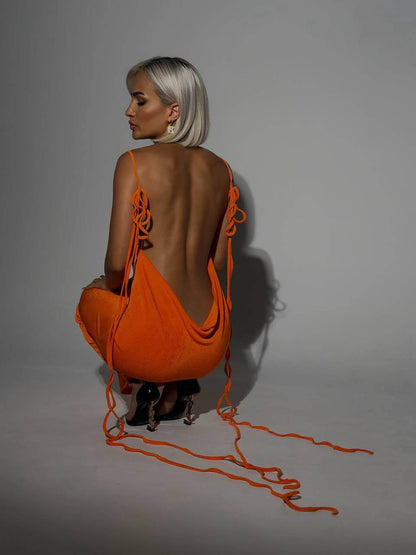Serenity Backless Maxi Dress (77% OFF)